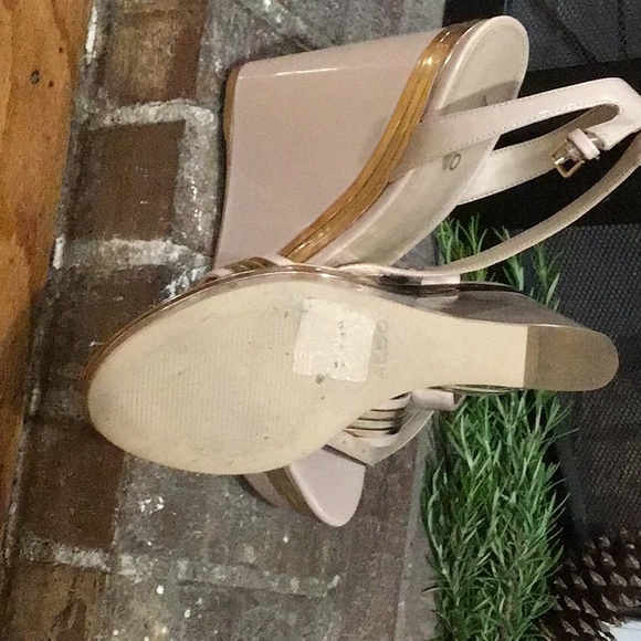 ALDO Nude Strappy Platform Wedge Sandals - Picture 5 of 5